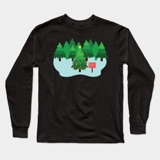 Christmas tree market Long Sleeve T-Shirt